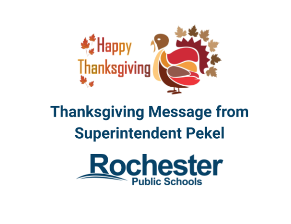 Thanksgiving Message from Superintendent Pekel